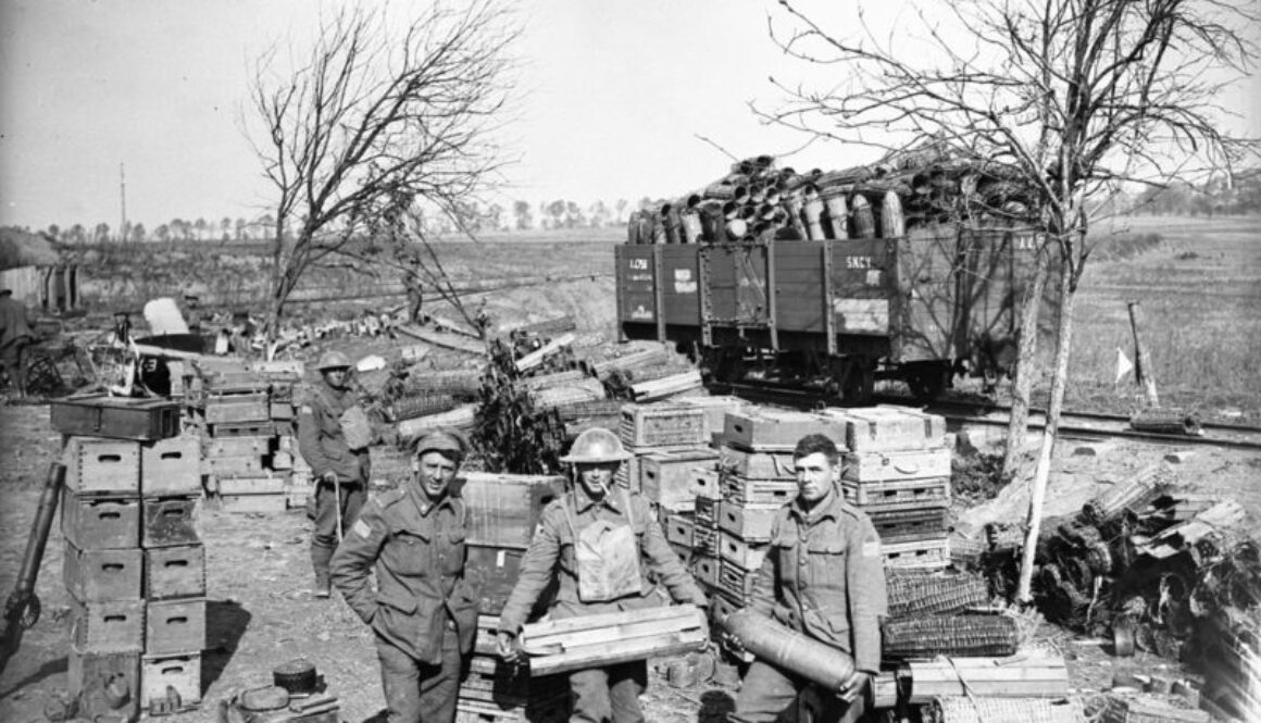 179_German ammunition dump captured just outside Cambrai. Advance East of Arras. September, 1918.